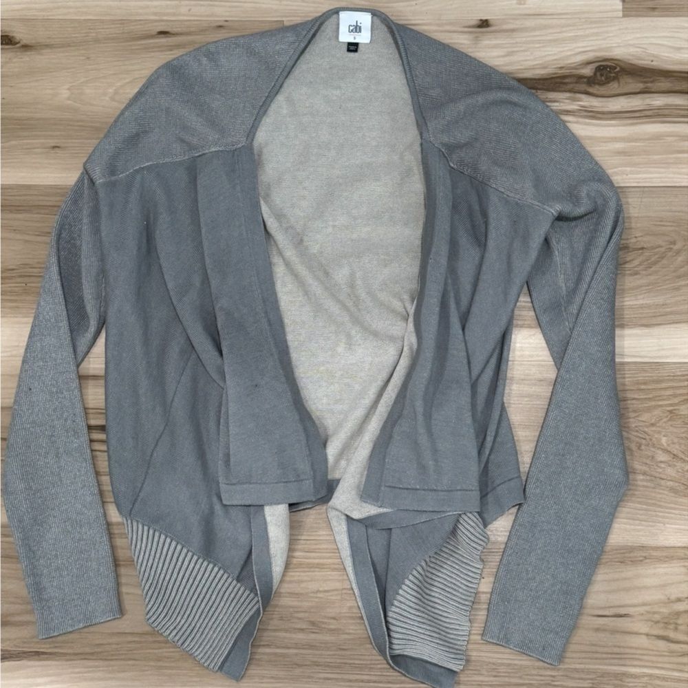 Cabi Grey Open Front Cardigan Sweater Women’s Small